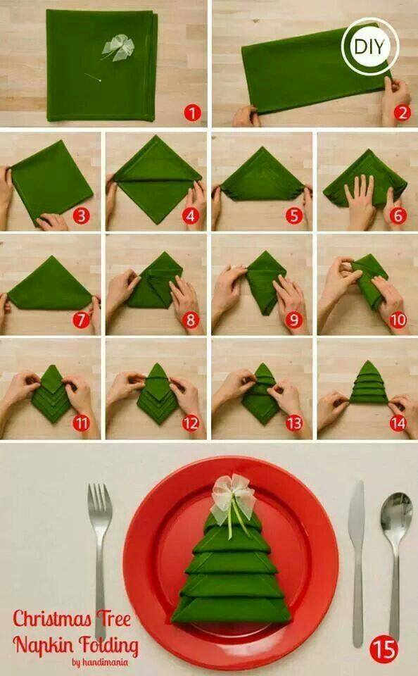 Christmas Tree Napkin Fold