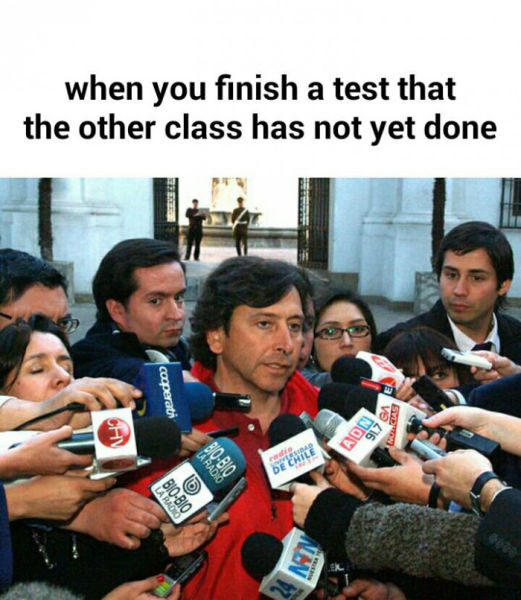 when you finish a test first