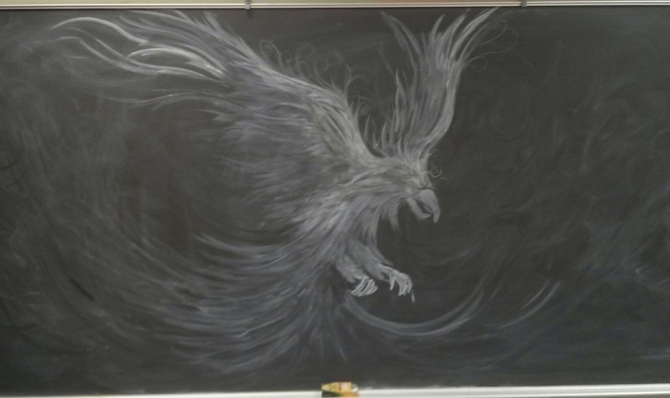 gifted teacher creates a chalkboard masterpiece4