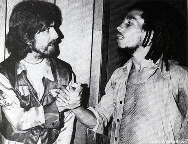 George Harrison and Bob Marley
