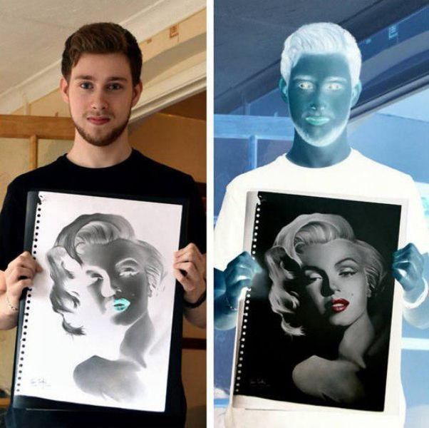 Inverted Drawing, Marilyn Monroe