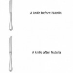 Knife Before And After Nutella